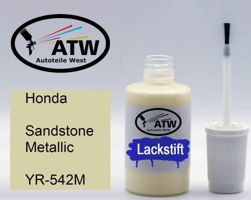 Honda, Sandstone Metallic, YR-542M: 20ml Lackstift, von ATW Autoteile West.